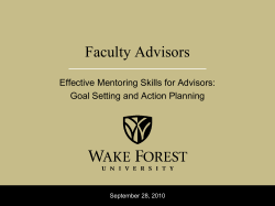 Goal Setting and Action Planning