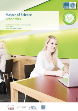 Master of Science Economics