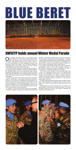 Blue Beret No. 74 January 2017- UNFICYP holds annual Winter