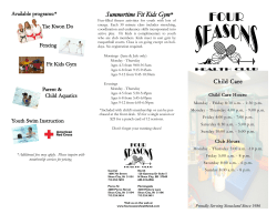 Summertime Fit Kids Gym - Four Seasons Health Club