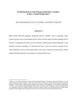 Predicting Returns with Managerial Decision Variables: Is there a