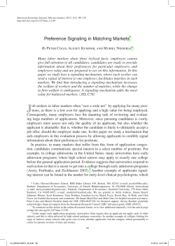 Preference Signaling in Matching Markets