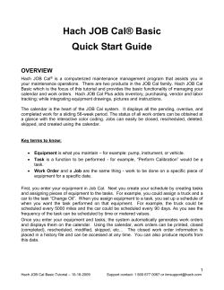 JOB Cal - Data Management