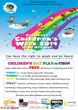 Help celebrate with a FREE afternoon of playing and fun!! *WHEN*2