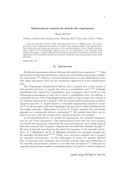 Mathematical analysis for double