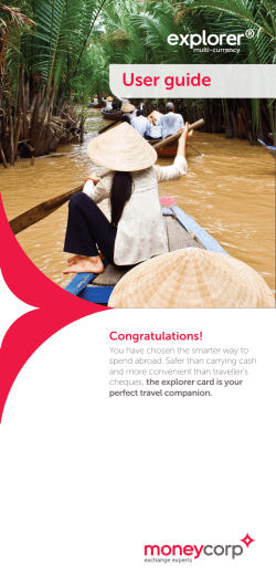 User guide - Moneycorp