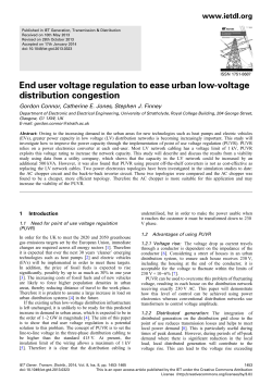 End user voltage regulation to ease urban low