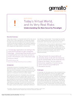 Today`s Virtual World, and its Very Real Risks