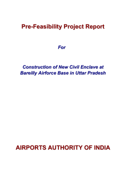 Pre-Feasibility Project Report AIRPORTS AUTHORITY OF INDIA