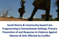 Gender Based Violence and Peacebuilding and Education Program