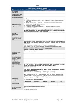 Generic Shared Care Template