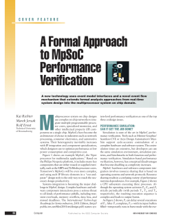 A formal approach to mpsoc performance verification
