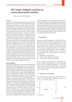 GPS integer ambiguity resolution by various