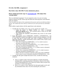 ISA 662, Fall 2006, Assignment 1