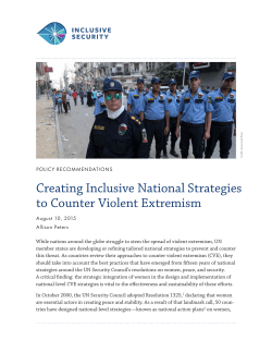 Creating Inclusive National Strategies to Counter