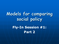 Models for comparing social policy