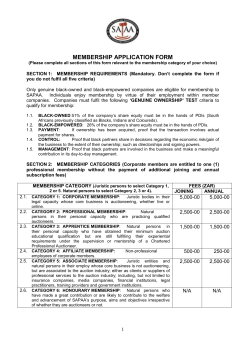 SAPAA Membership Application Form