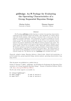 An R Package for Evaluating the Operating Characteristics of a