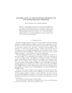 ANOTHER LOOK AT NON-STANDARD DISCRETE LOG AND