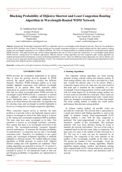 Blocking Probability of Dijkstra Shortest and Least Congestion