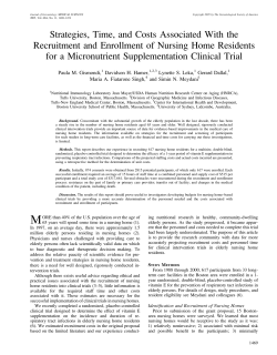 Strategies, Time, and Costs Associated With the Recruitment and