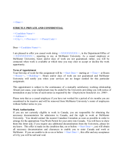 Casual Assignment Offer Letter