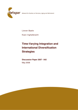 Time-Varying Integration and International Diversification Strategies