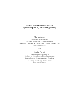 Mixed-norm inequalities and operator space Lp embedding