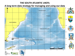THE SOUTH ATLANTIC UKOTs A long term data strategy for