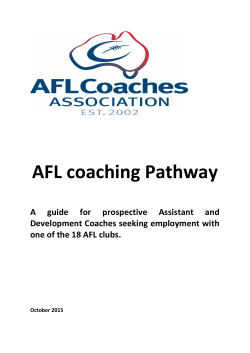 AFL coaching Pathway