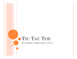 TIC TAC TOE - Seattle CoderDojo