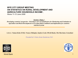 A Sourcebook for Monitoring and Evaluating Agricultural and Rural