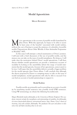 Modal Agnosticism