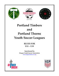 Portland Timbers and Portland Thorns Youth Soccer Leagues