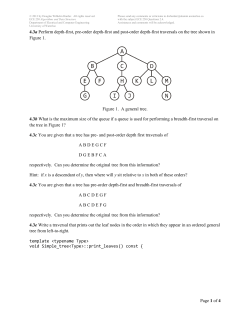Page 1 of 4 4.3a Perform depth-first, pre-order depth