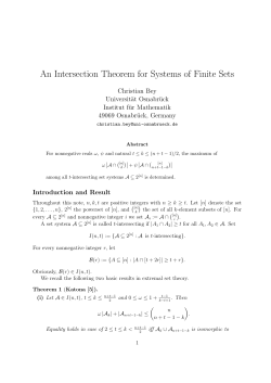 An Intersection Theorem for Systems of Finite Sets