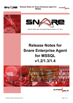 Release Notes for Snare Enterprise Agent for