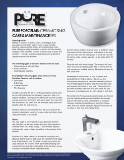 pure porcelain ceramic sinks care
