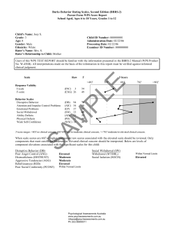 Burks Behavior Rating Scales, Second Edition (BBRS