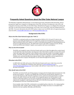 Frequently Asked Questions about the Elite Clubs National League