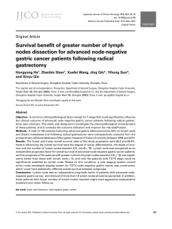 Survival benefit of greater number of lymph