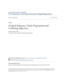 A Quick Reference: Tricky Prepositions and