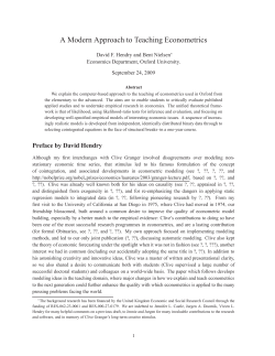 A Modern Approach to Teaching Econometrics