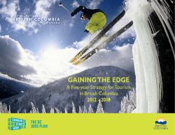 Gaining The Edge - A Five-year Strategy for Tourism in British