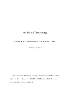 On Partial Contracting