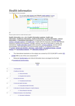 Health informatics