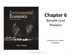 Benefit-Cost Analysis (BCA)