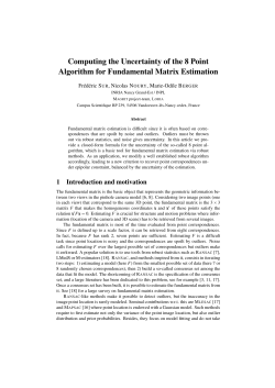 Computing the Uncertainty of the 8 Point Algorithm - Magrit