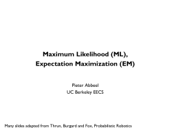 Maximum Likelihood (ML) - People @ EECS at UC Berkeley