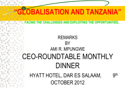 MULTICHOICE TANZANIA. THE SEARCH FOR A NEW FUTURE A